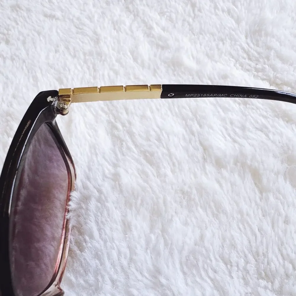 Joanne Clear w/ Purple Tint Square Sunglasses